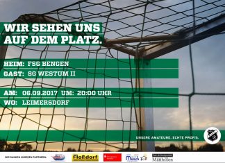 3. Spieltag Kreisliga B: FSG Bengen : SG Westum II
