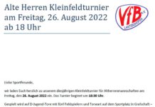 Alte Herren Kleinfeldturnier am Freitag, 26. August 2022