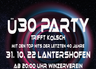 Ü30 Party am 31.10. im Winzerverein Lantershofen