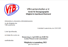 VfB Lantershofen Mitgliederversammlung 2023